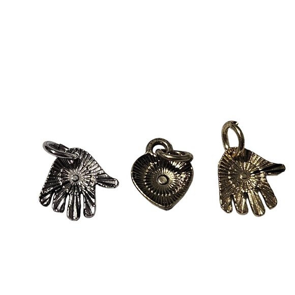 Handmade Charms Hands Heart DIY Jewelry Crafts Made with Love Set Of 3 Crafting - Picture 2 of 3